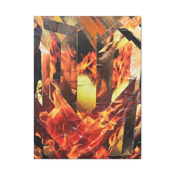 Heart of Gold Up In Flames — Canvas Print