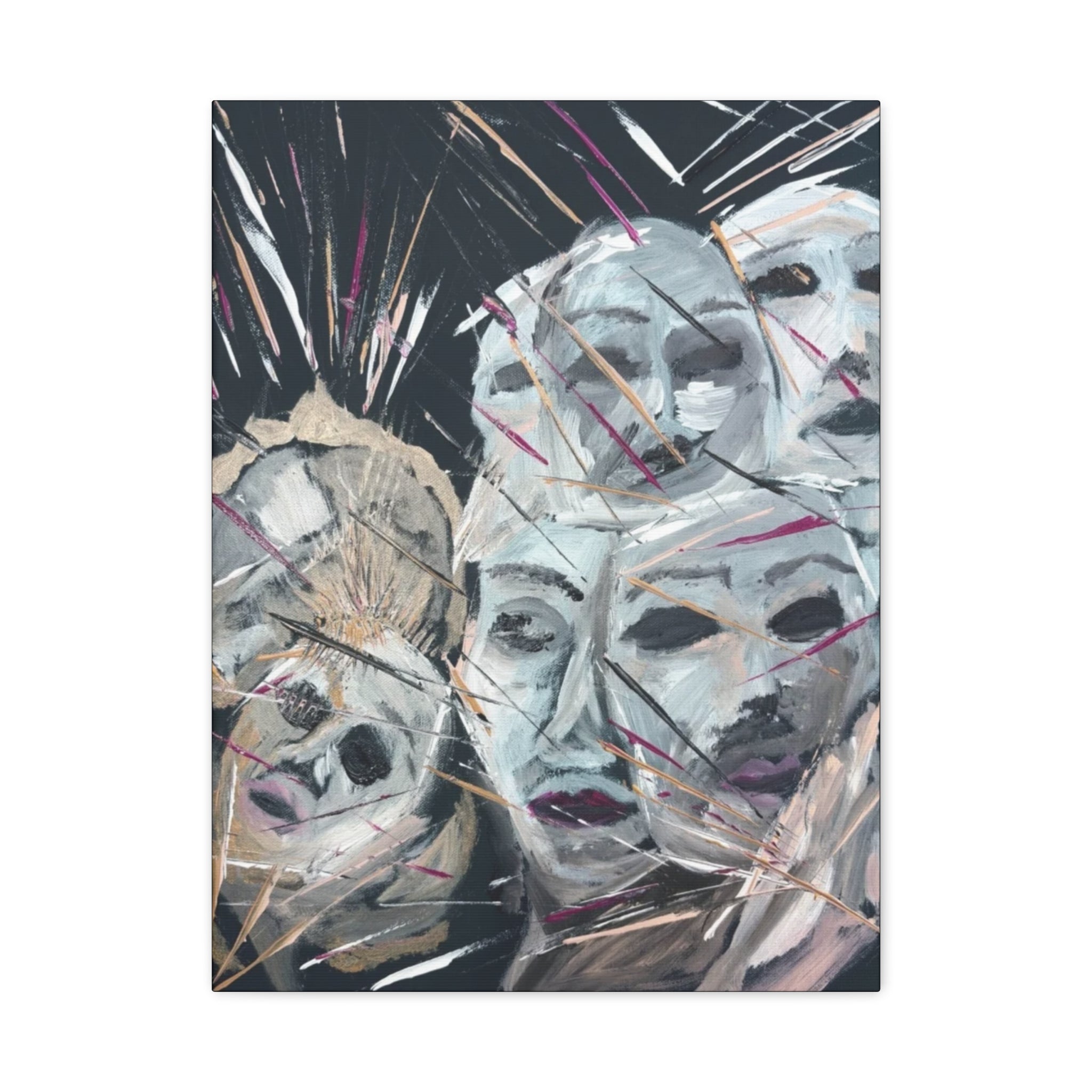Faces of Unmasked  Shadows  — Canvas Print