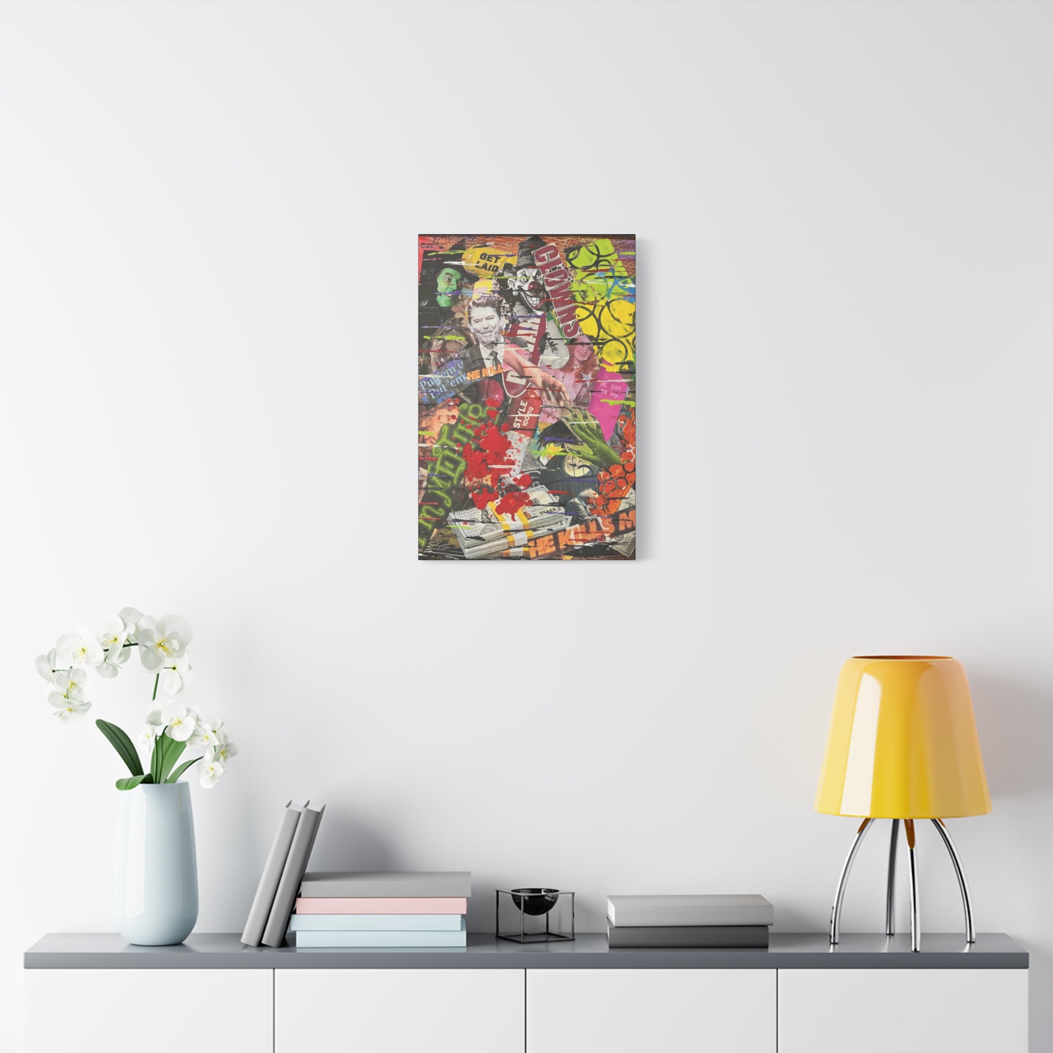Hypocrisy in  Acid Green  — Canvas Print