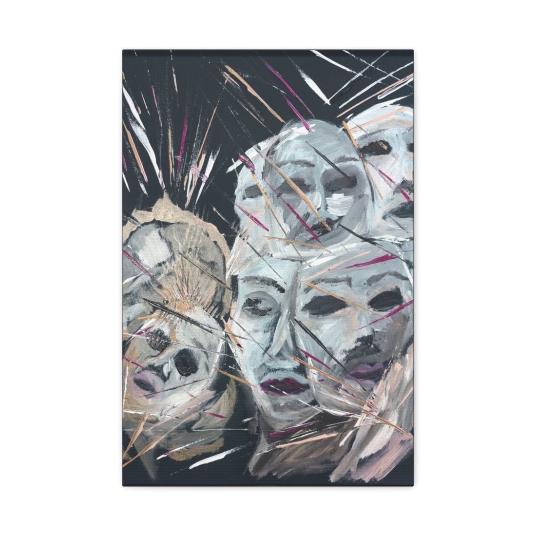 Faces of Unmasked  Shadows  — Canvas Print