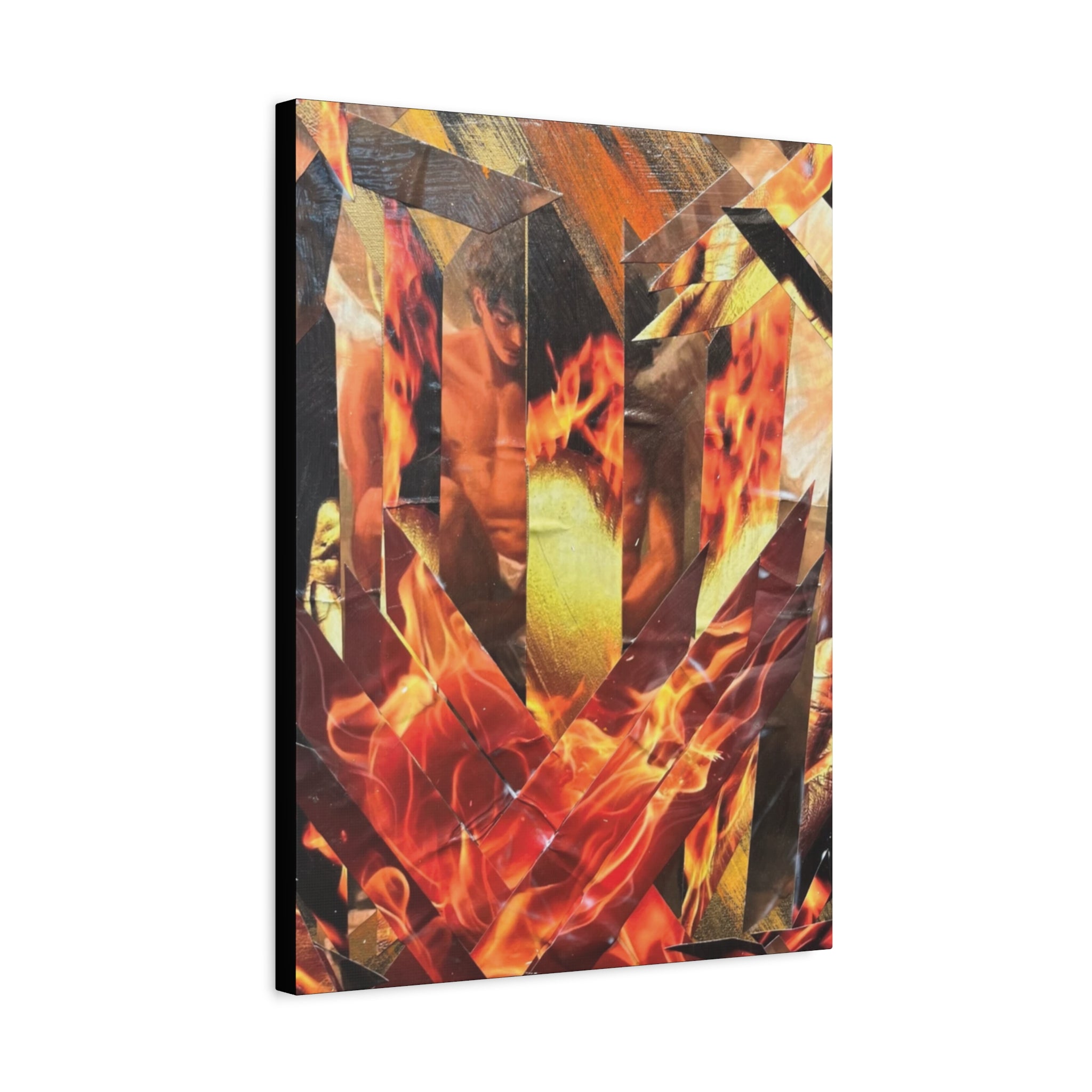 Heart of Gold Up In Flames — Canvas Print
