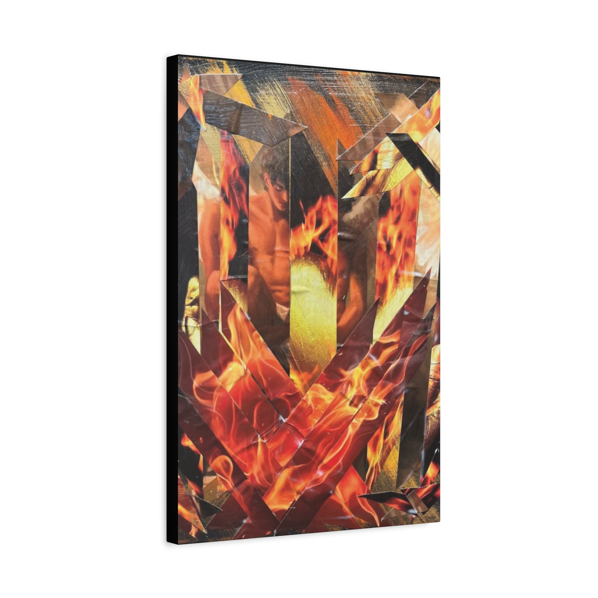 Heart of Gold Up In Flames — Canvas Print