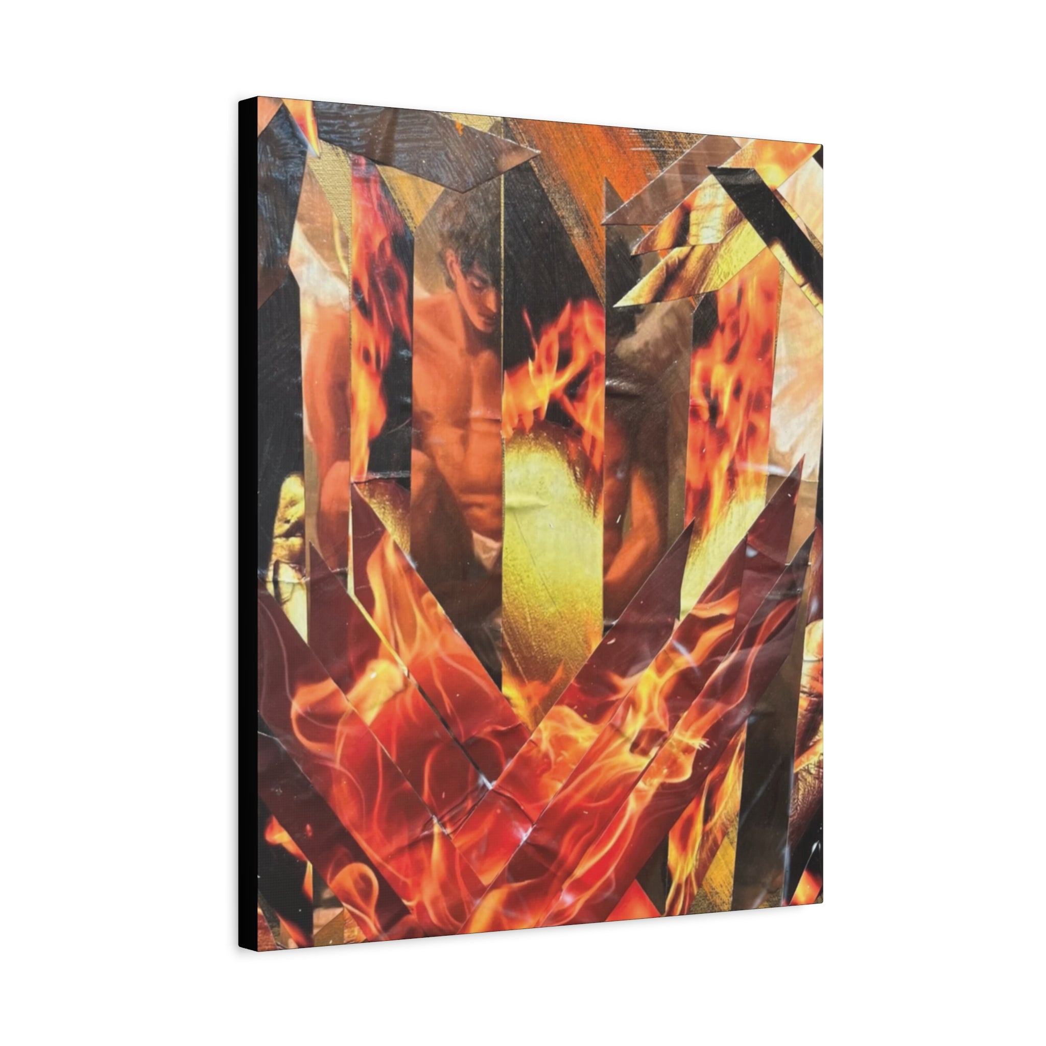 Heart of Gold Up In Flames — Canvas Print