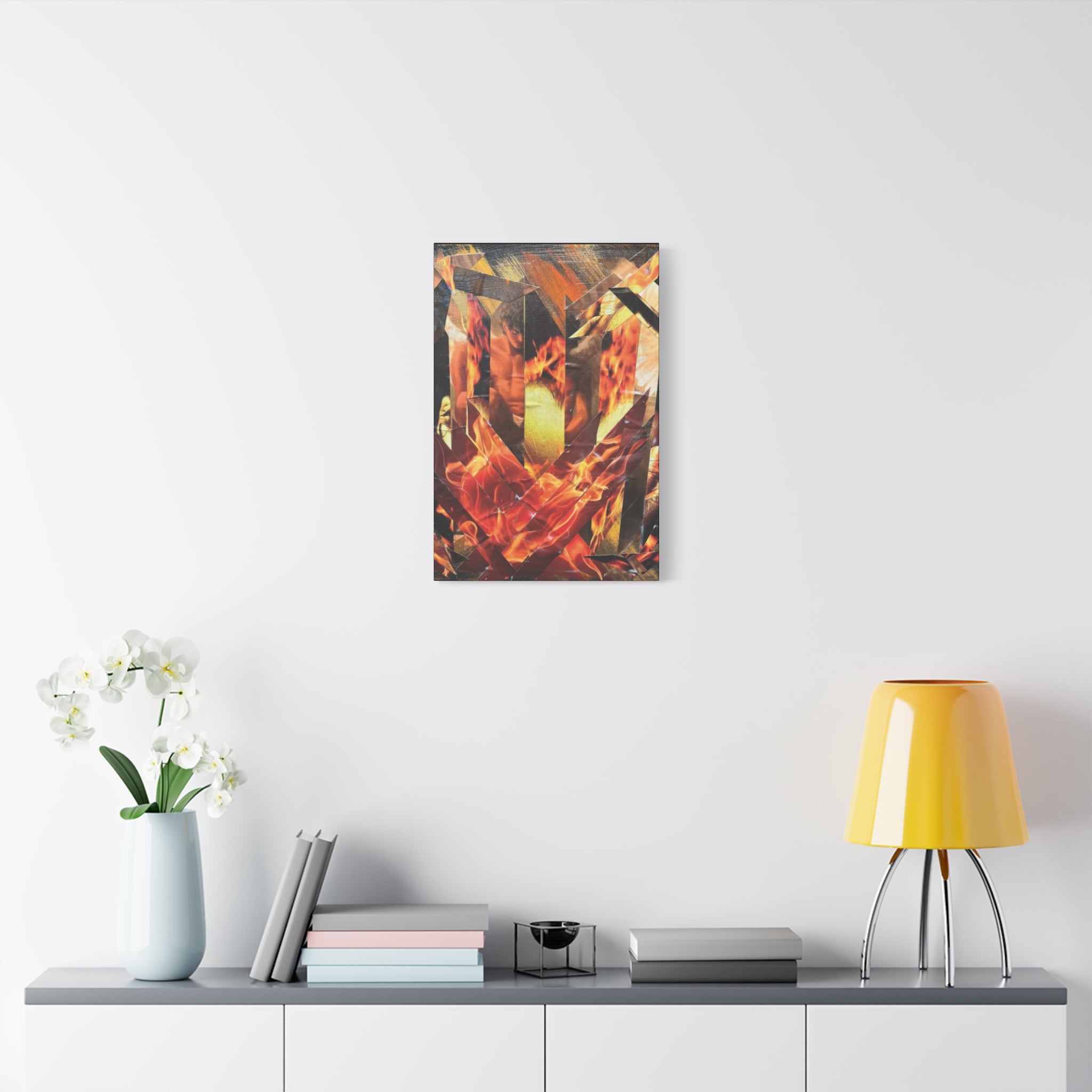 Heart of Gold Up In Flames — Canvas Print