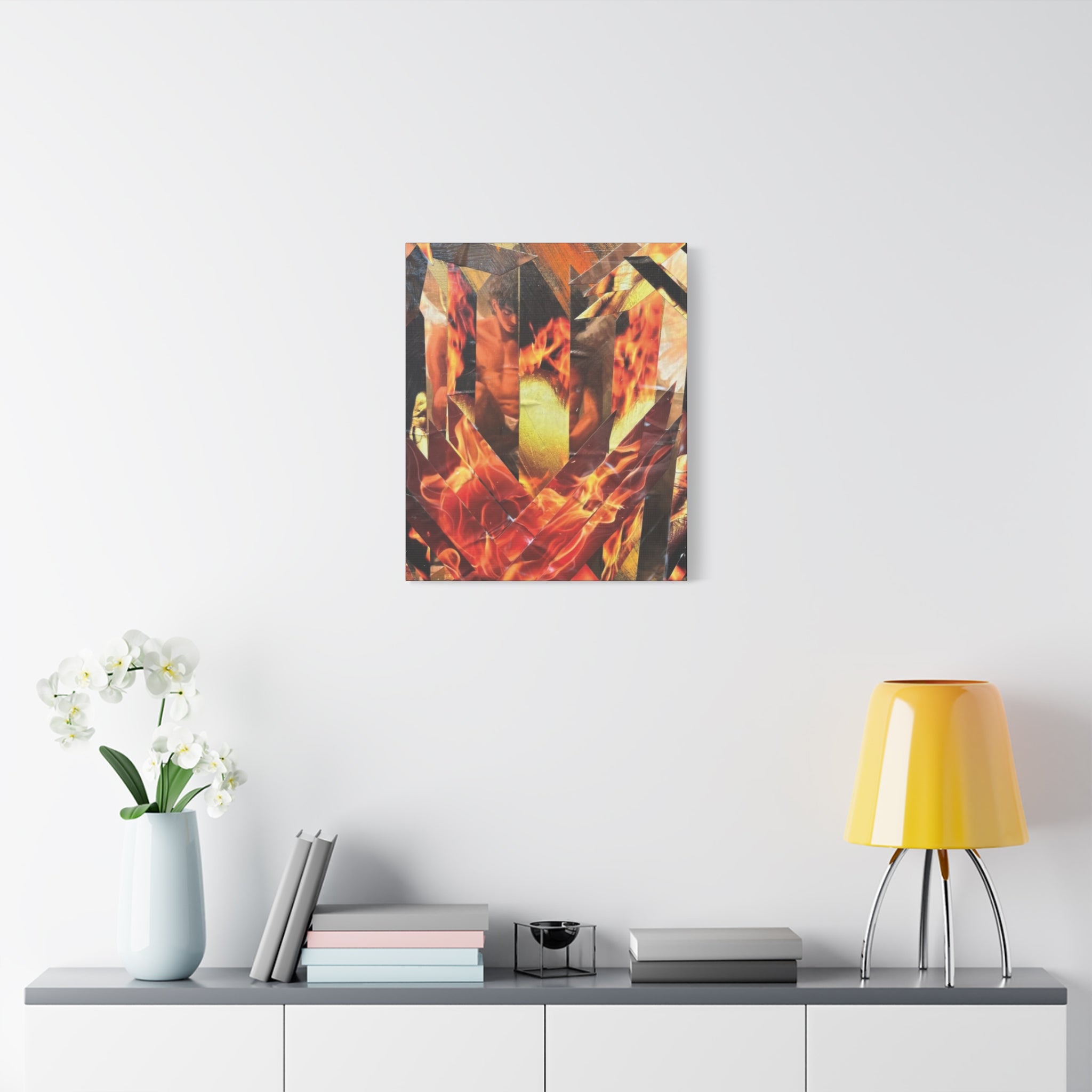 Heart of Gold Up In Flames — Canvas Print