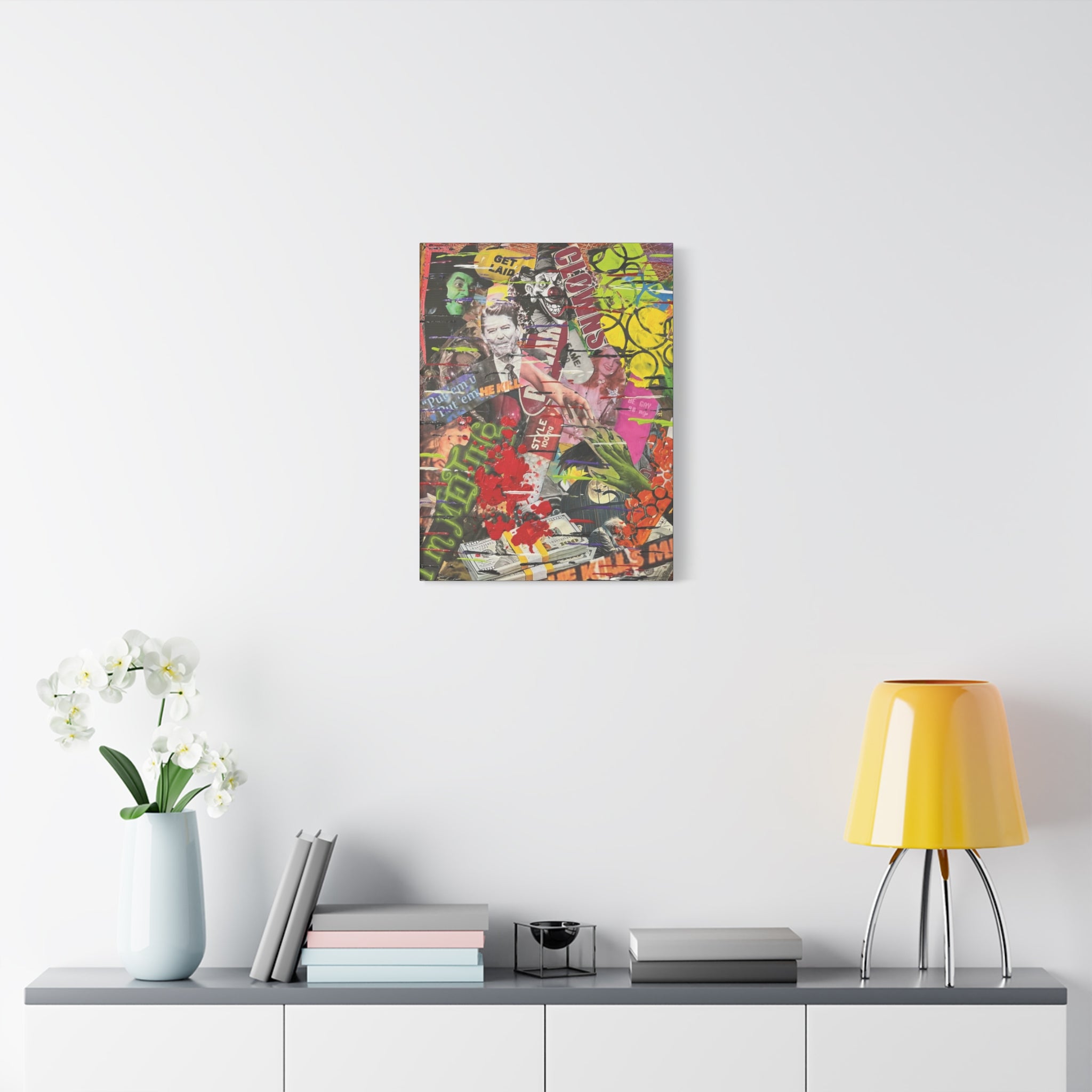 Hypocrisy in  Acid Green  — Canvas Print