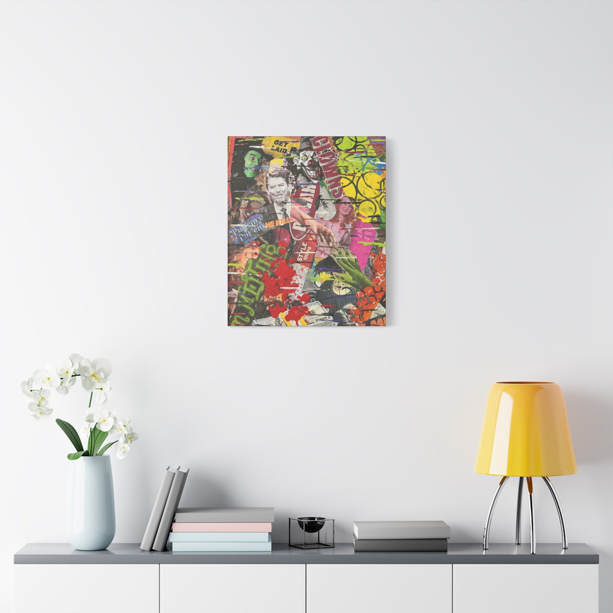 Hypocrisy in  Acid Green  — Canvas Print