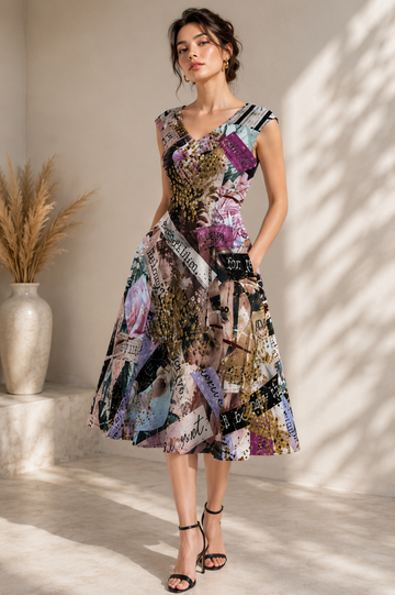 Courage to Be Seen Audrey Fit & Flare Midi Dress