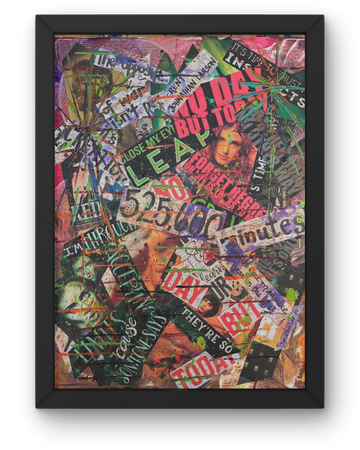 Broadway Memories: Theatrical Narrative Collage | RENT & Wicked Inspired Art | 18x24"