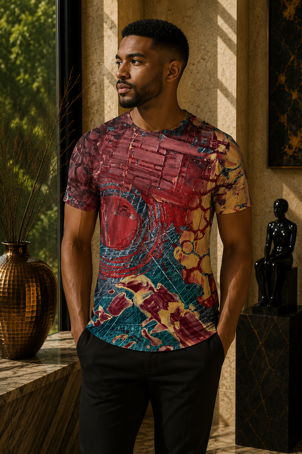 Abstract Layers Salvador Tee