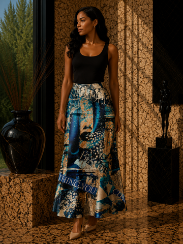 The Bravest Thing You Can Be Is Yourself Stella Satin Skirt