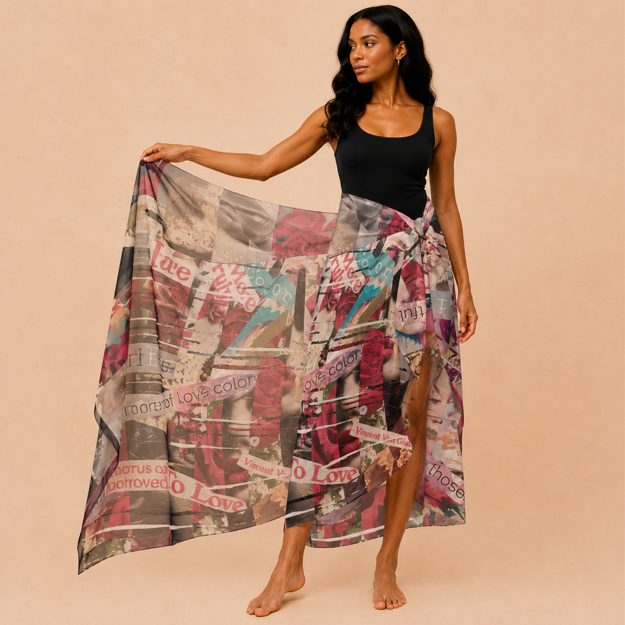 The Chorus of Borrowed Faces 2 Square 140 – Scarf & Pareo