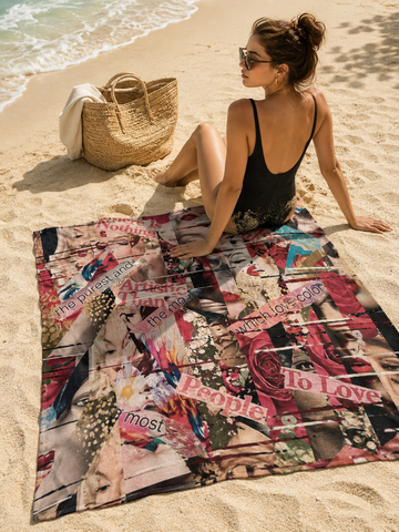 The Chorus of Borrowed Faces 2 Joy Beach Towel