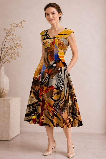 Connections Audrey Fit & Flare Midi Dress