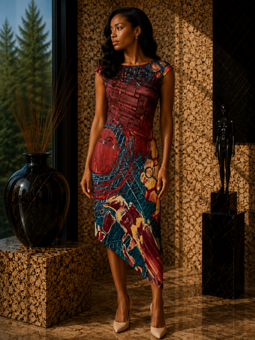 Abstract Layers Kate Dress