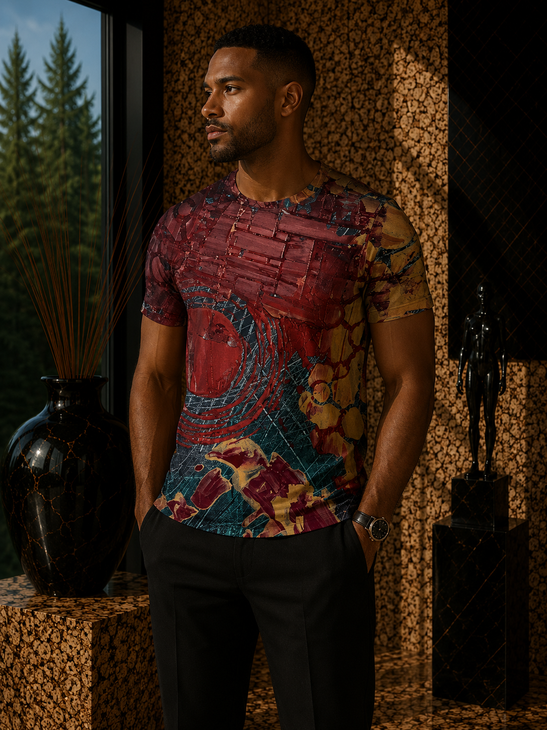 Abstract Layers Salvador Tee