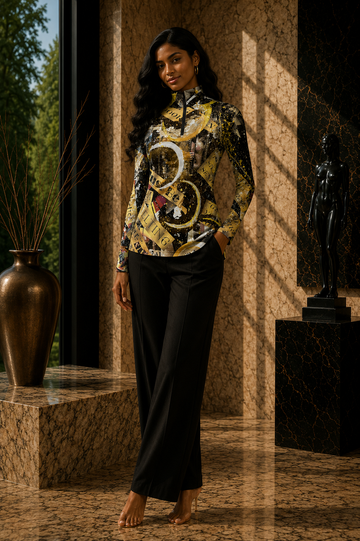 Free to Be WLS33 Jamie Black Plus Size Top