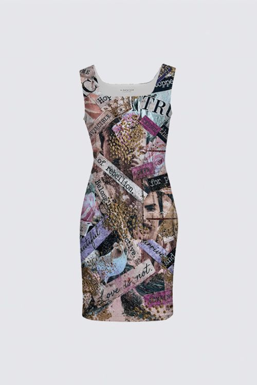 Courage to Be Seen Amanda Dress in Scuba