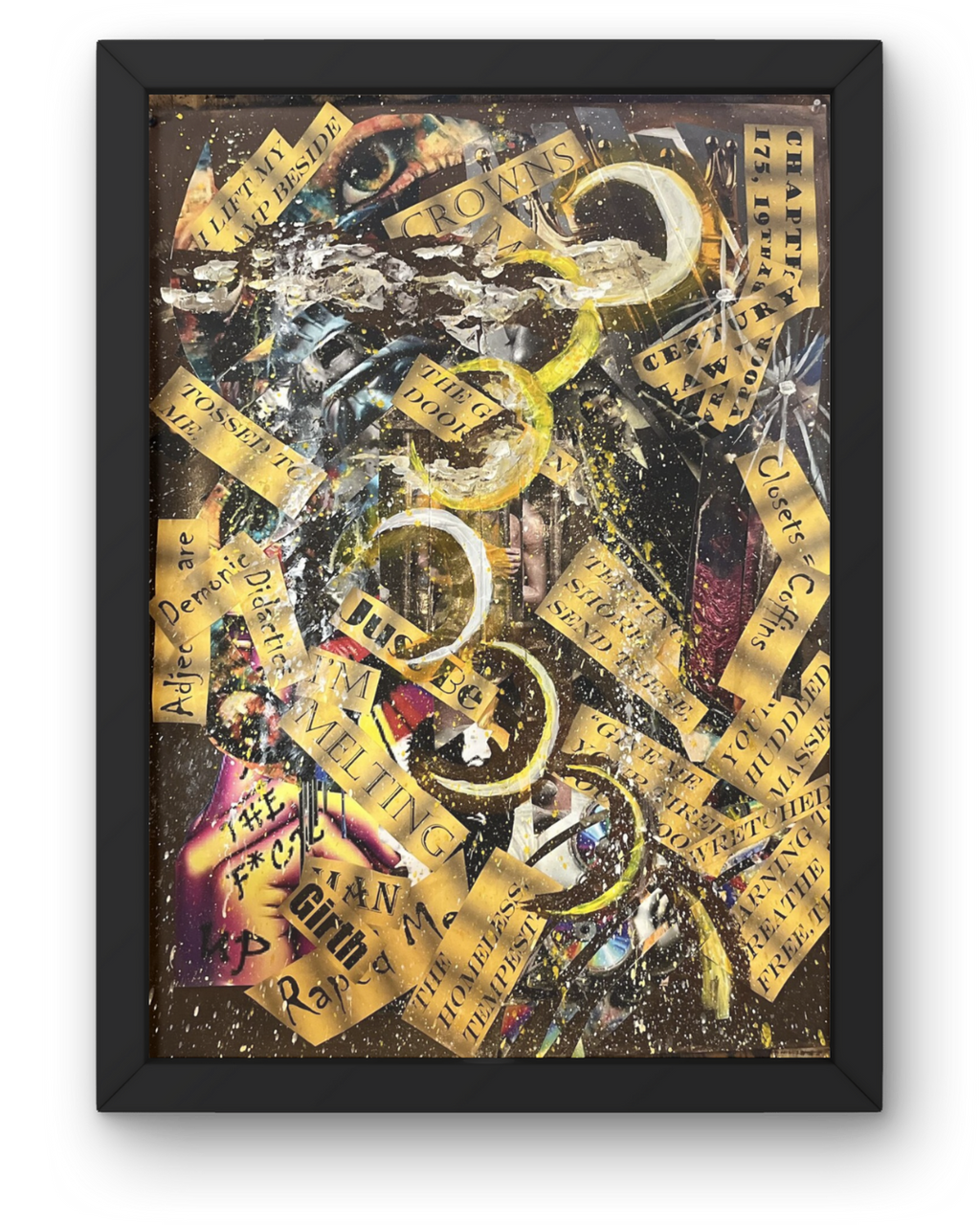 Free to Be: Expressive Figurative Collage | Text Fragments & Human Form | 22.5x30"