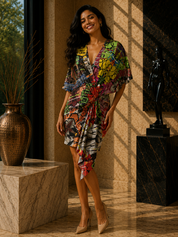 Hypocrisy in Acid Green Karima Curved Wrap