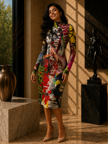 Hypocrisy in Acid Green Victoire Black Dress