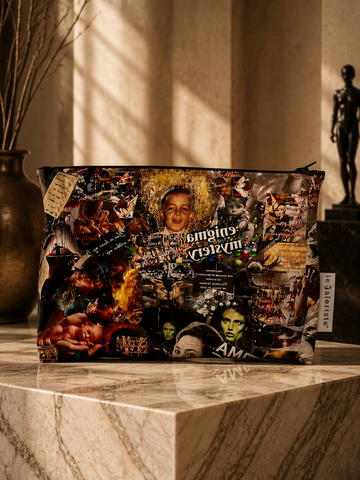 I Am: Identity & Mystery Mixed Media Collage UAC69 Lou Black Pouch