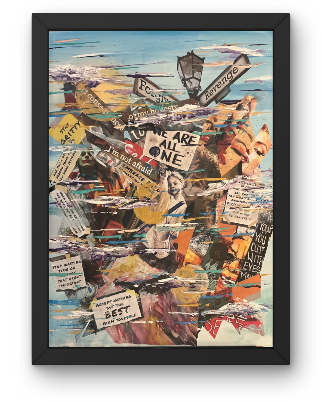 Justice vs Revenge: Cultural Icon Collage | Marilyn Monroe & Maya Angelou Art | 16x20"