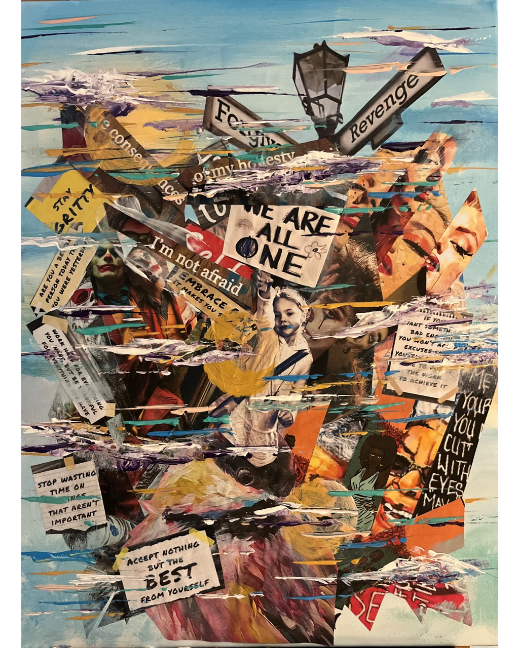 Justice vs Revenge: Cultural Icon Collage | Marilyn Monroe & Maya Angelou Art | 16x20"