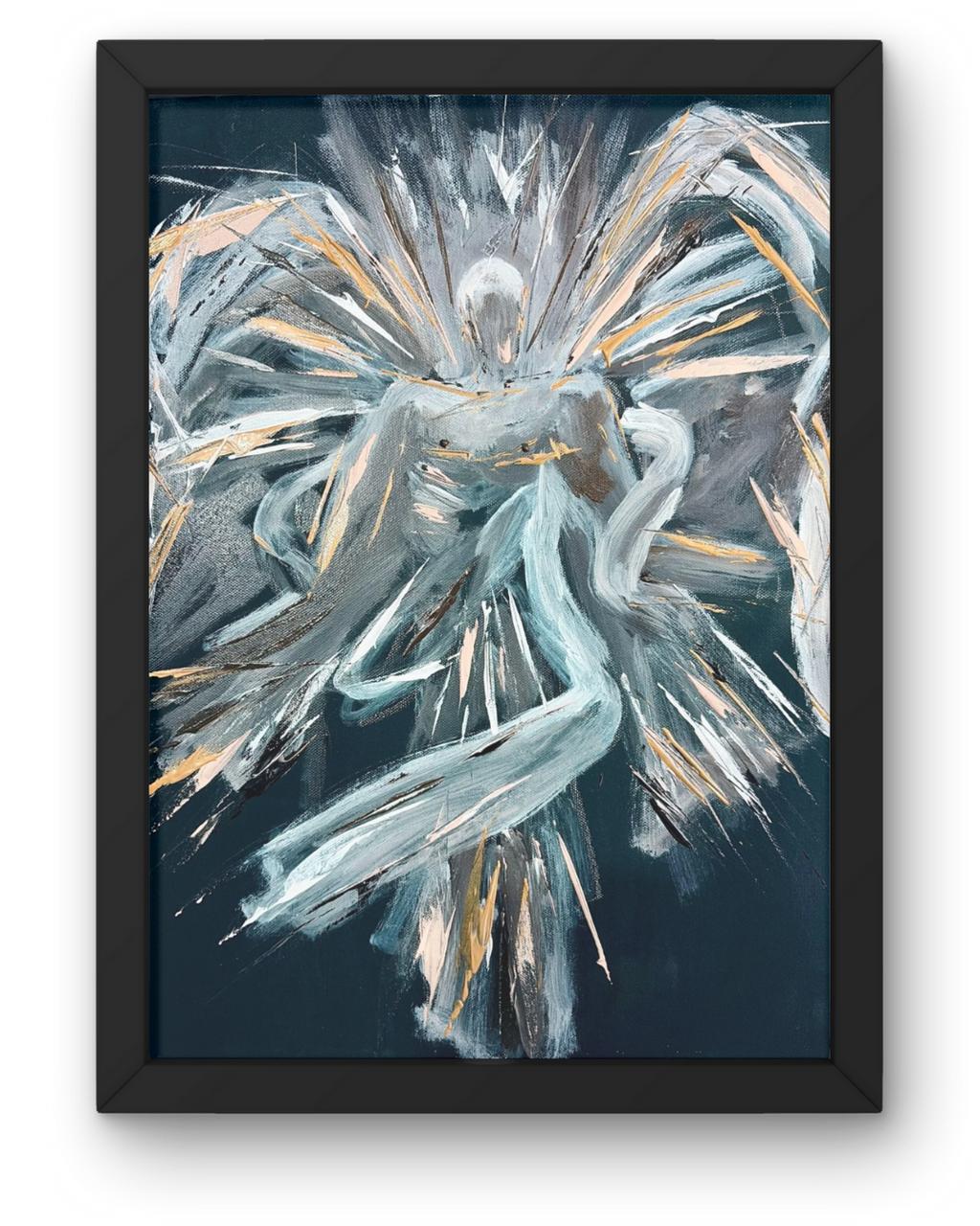 Always Remember to Love Yourself: Angelic Figurative Painting | Self-Compassion Art | 16x20"