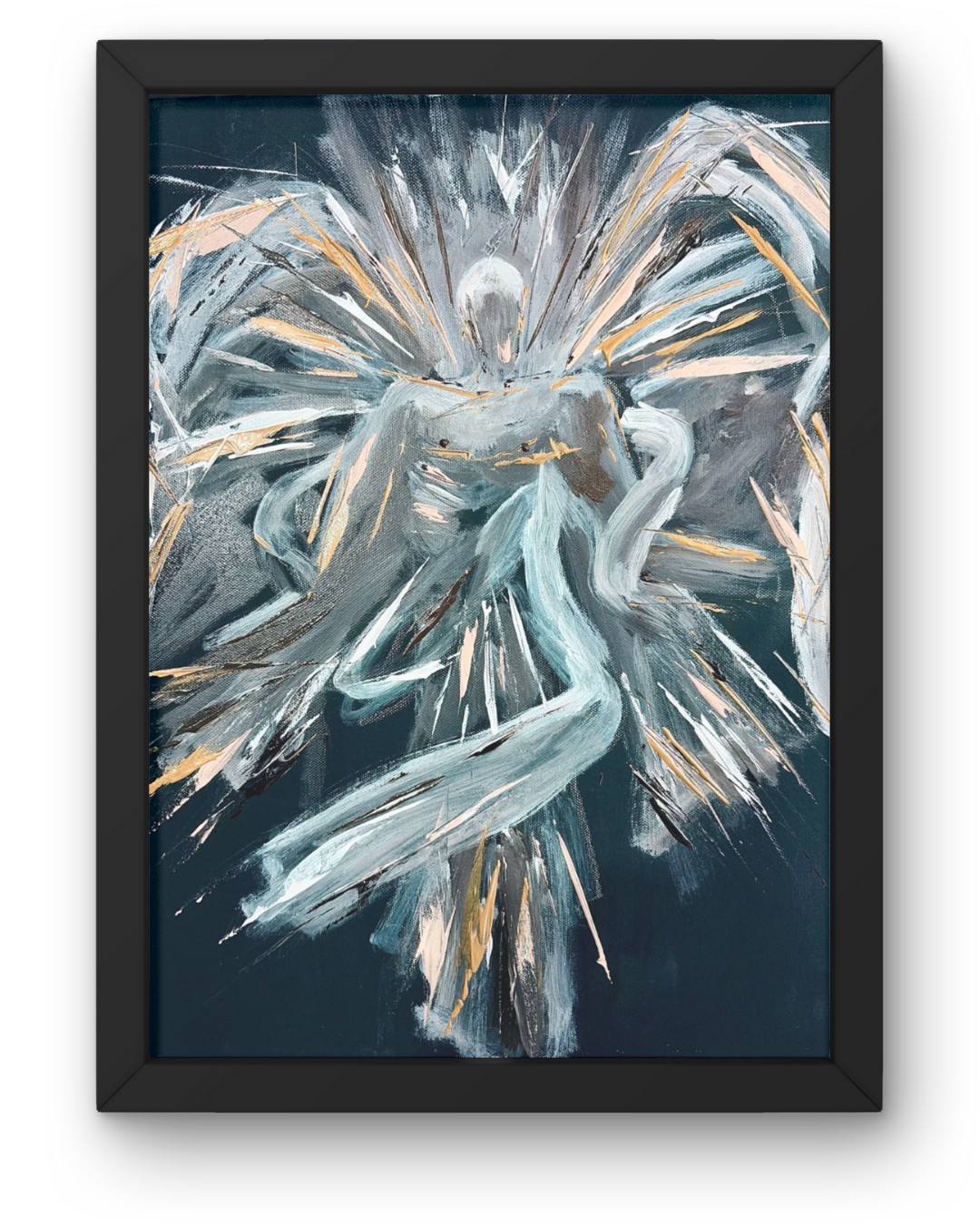 Always Remember to Love Yourself: Angelic Figurative Painting | Self-Compassion Art | 16x20"