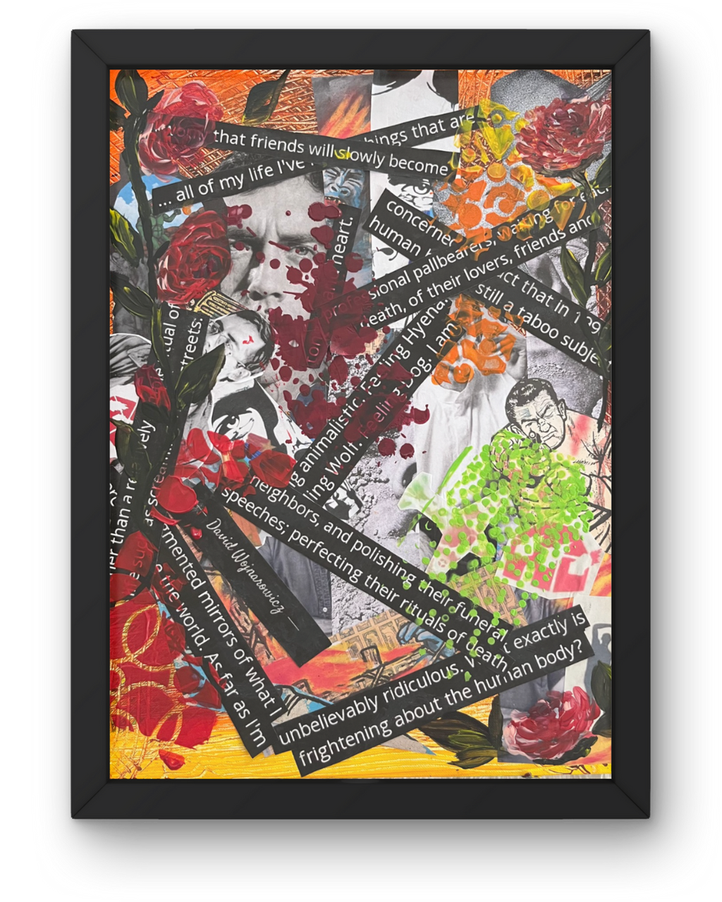 Silent Petals Fierce Voices: Activist Floral Collage | David Wojnarowicz Inspired Art | 16x20"