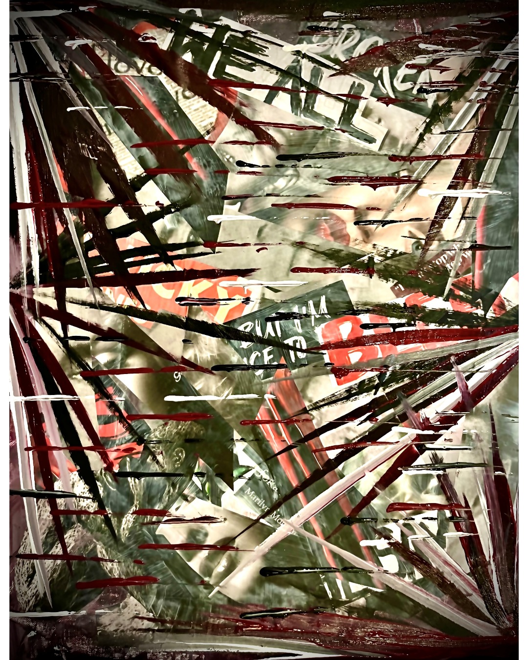 Shadows of Me: Abstract Identity Exploration | Angular Forms & Emotional Depth | 16x20"