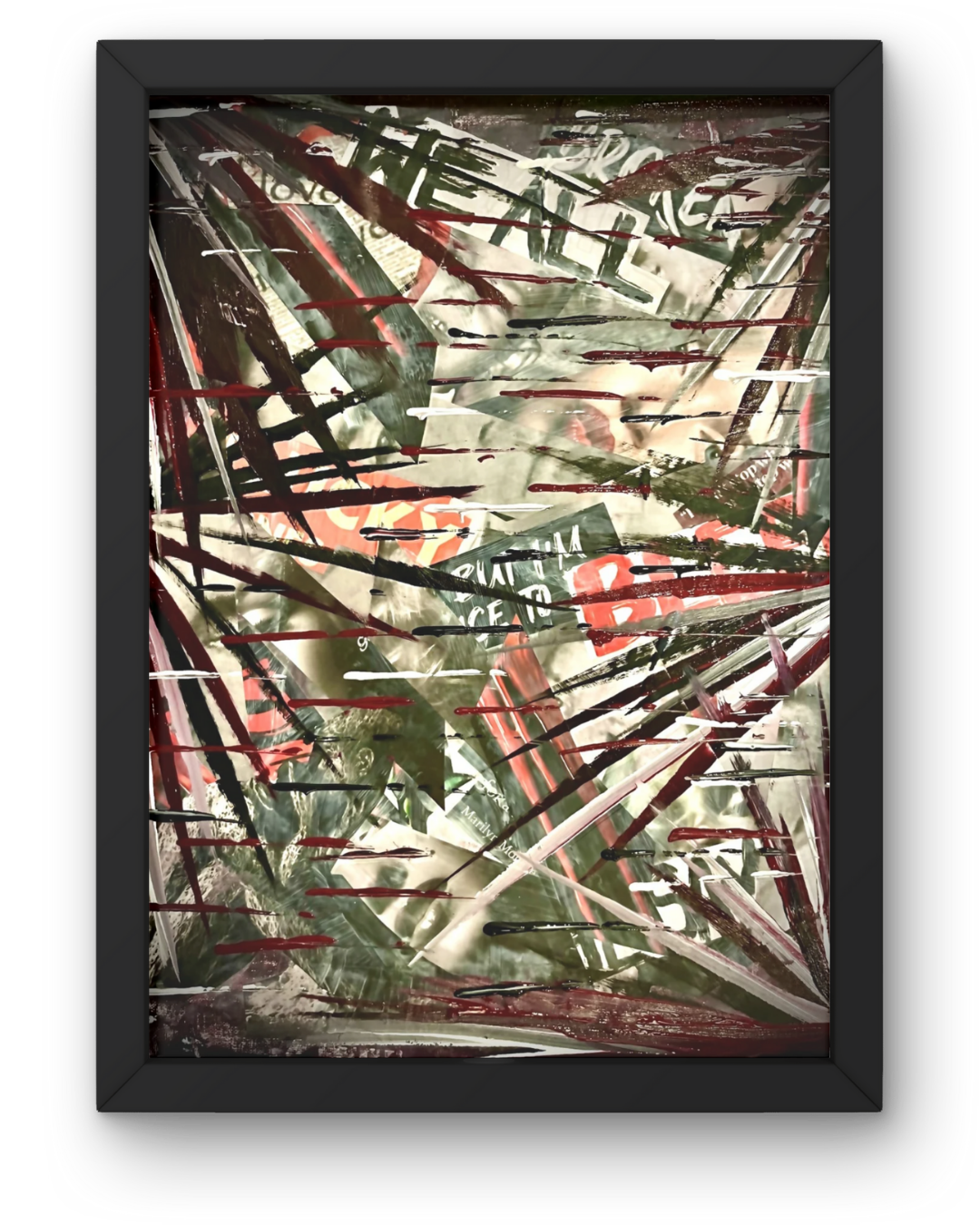 Shadows of Me: Abstract Identity Exploration | Angular Forms & Emotional Depth | 16x20"