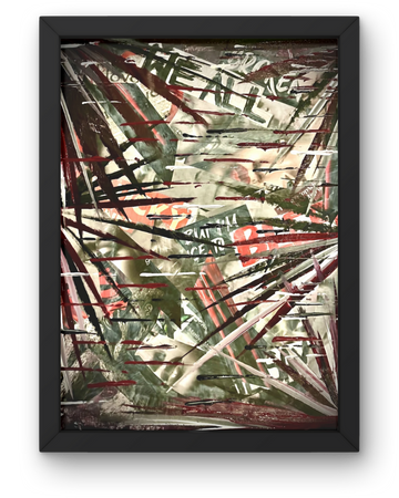 Shadows of Me: Abstract Identity Exploration | Angular Forms & Emotional Depth | 16x20"