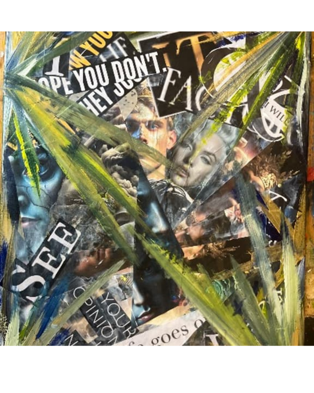 The It Factor: Fragmented Portrait Collage | Selective Presence & Human Connection | 16x20"