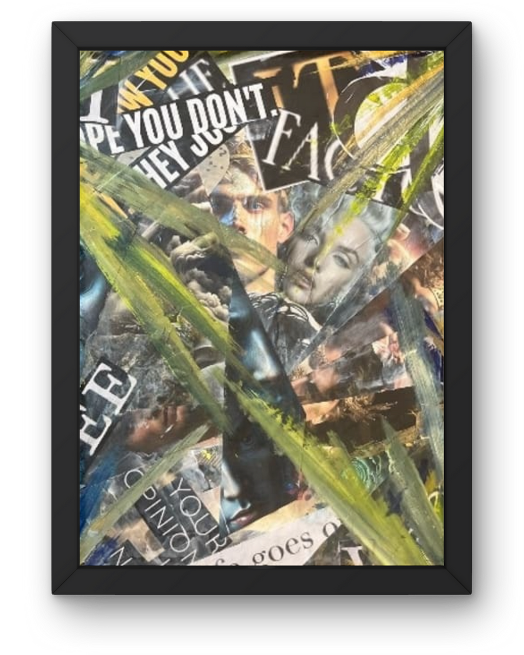 The It Factor: Fragmented Portrait Collage | Selective Presence & Human Connection | 16x20"