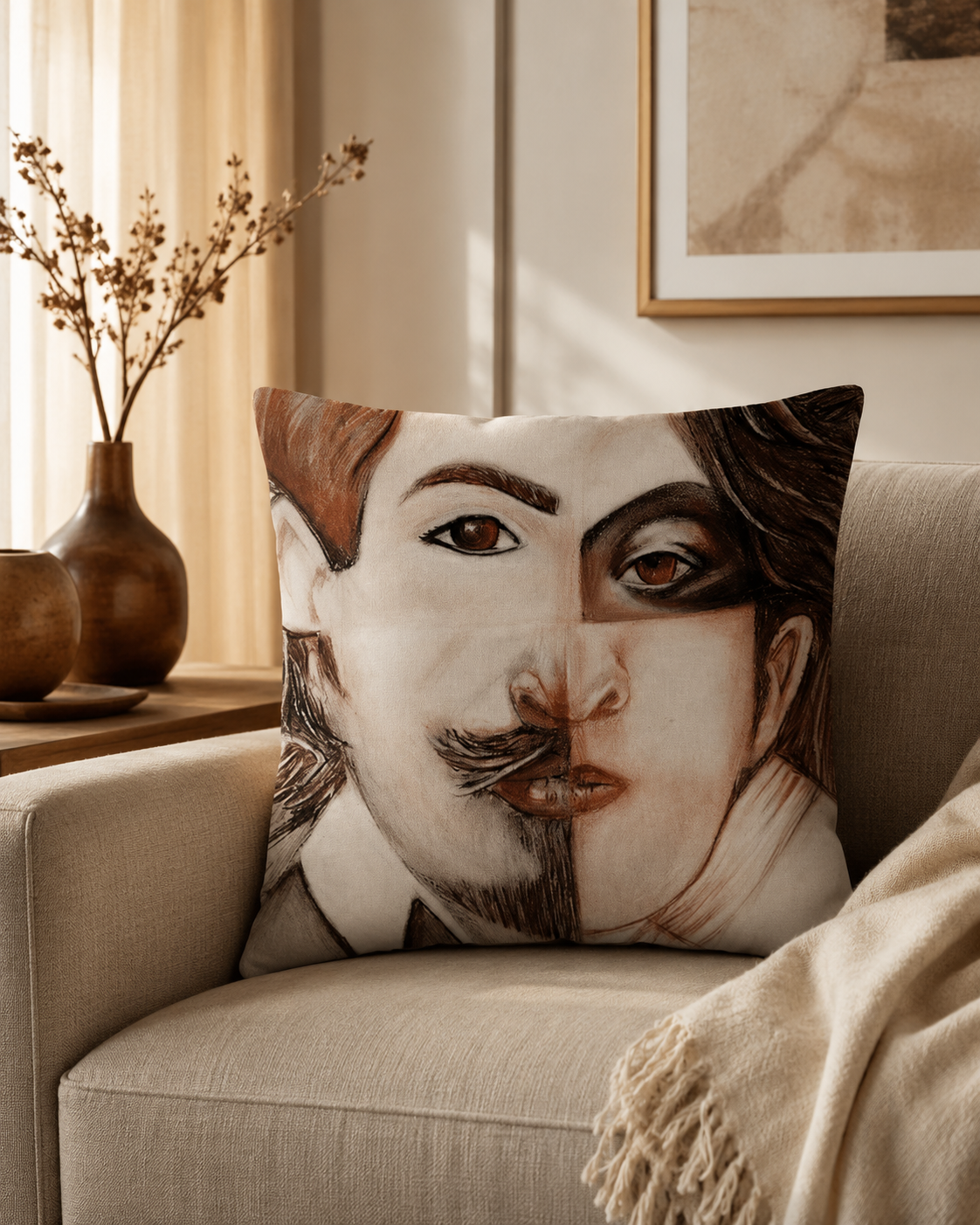 Caravaggio and I Gustave Cushion Cover