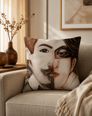 Caravaggio and I Gustave Cushion Cover