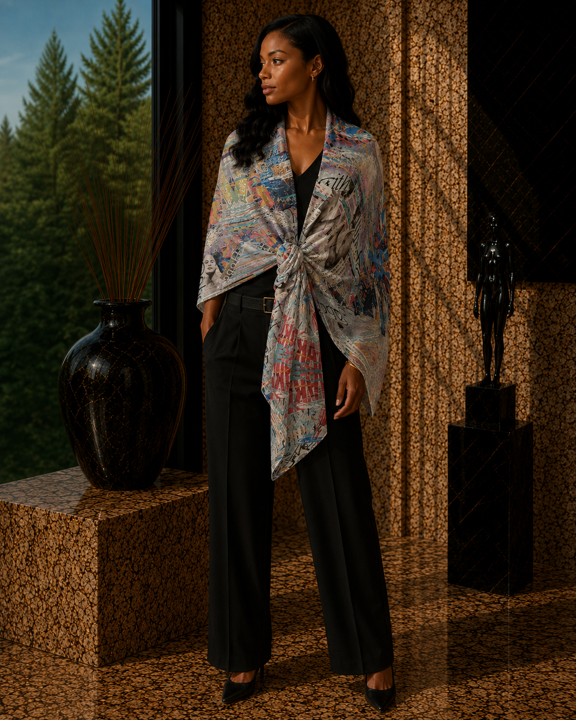 Faith Hope and Charity Karima Curved Wrap