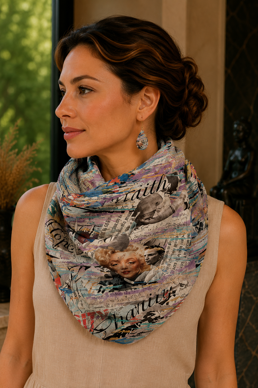Faith Hope and Charity Alice Tube Scarf